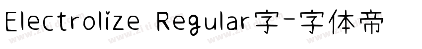 Electrolize Regular字字体转换